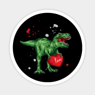 dinosaur heart valentine Magnet